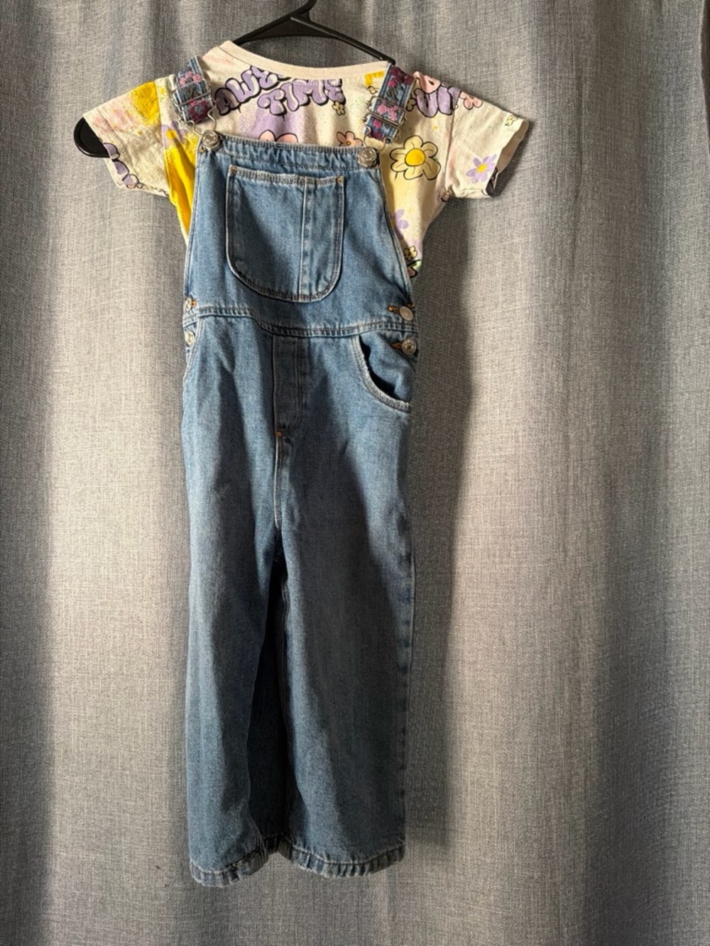 Zara Kids Denim Bootcut Overalls - Blue